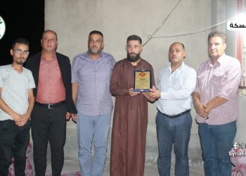 حزب الوطن السوري يكرم الأستاذ صلاح الدين العلي والشابين عبيدة وعمر الحساني لجهودهما الاستثنائية في خدمة المجتمع