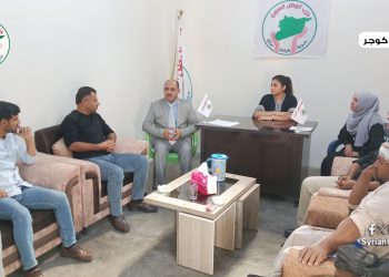 قيادة حزب الوطن السوري تزور مقر تل كوجر للاطلاع على الواقع التنظيمي