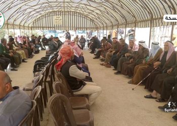 صلح عشائري بين عشيرتي البوشيخ والبومصعة بحضور وجهاء العشائر وممثل حزب الوطن السوري