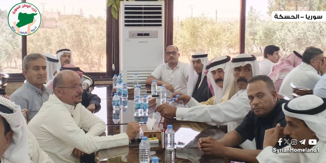 وفد من حزب الوطن السوري يشارك في اجتماع عشائري لدعم السلم الأهلي