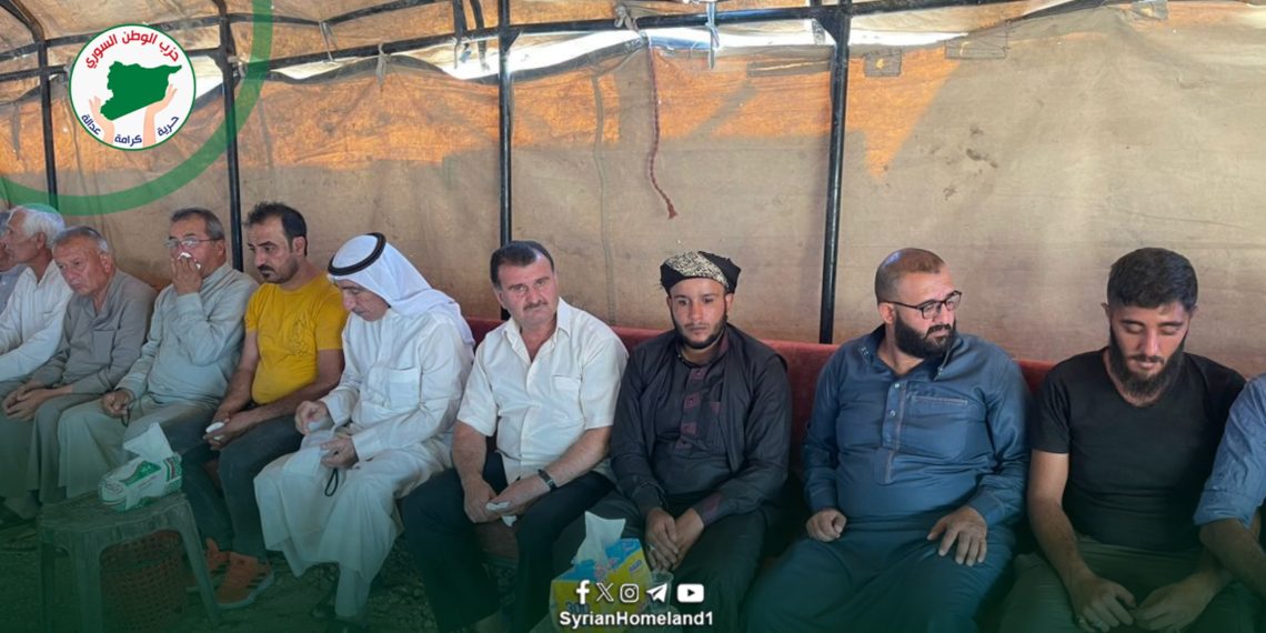 حزب الوطن السوري يشارك في صلح عشائري بين عشيرتي الكابارا الكردية والحسون العربية