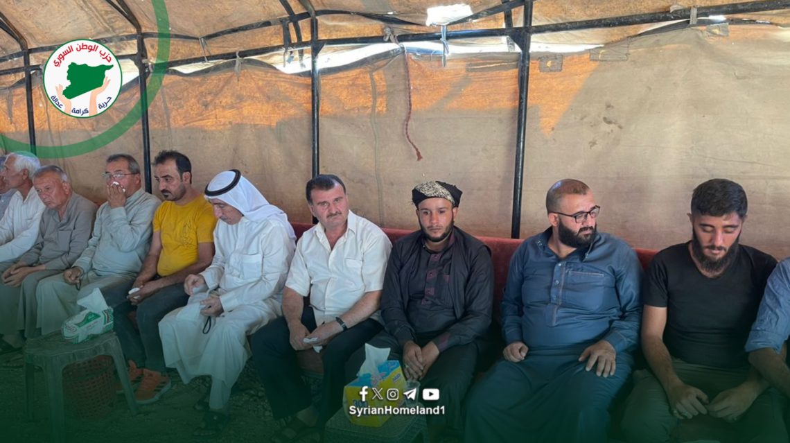 حزب الوطن السوري يشارك في صلح عشائري بين عشيرتي الكابارا الكردية والحسون العربية