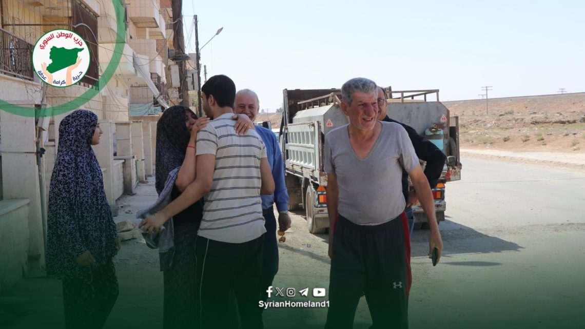 الإفراج عن الدفعة الأولى من الموقوفين بجهود مشتركة بين حزب الوطن السوري وشيوخ ووجهاء العشائر
