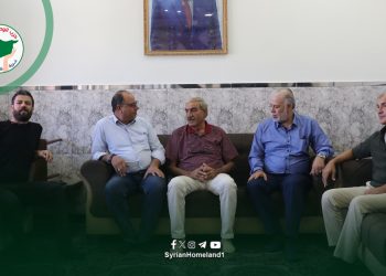 وفد من حزب الوطن السوري يزور الدكتور عبد العزيز داوود في الدرباسية