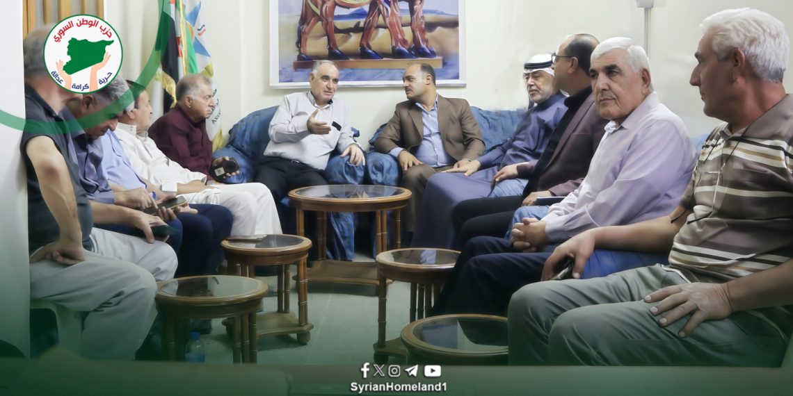 وفد من حزب الوطن السوري يزور مجلس السلم الأهلي ويؤكّد على أهميّة التماسك المجتمعي