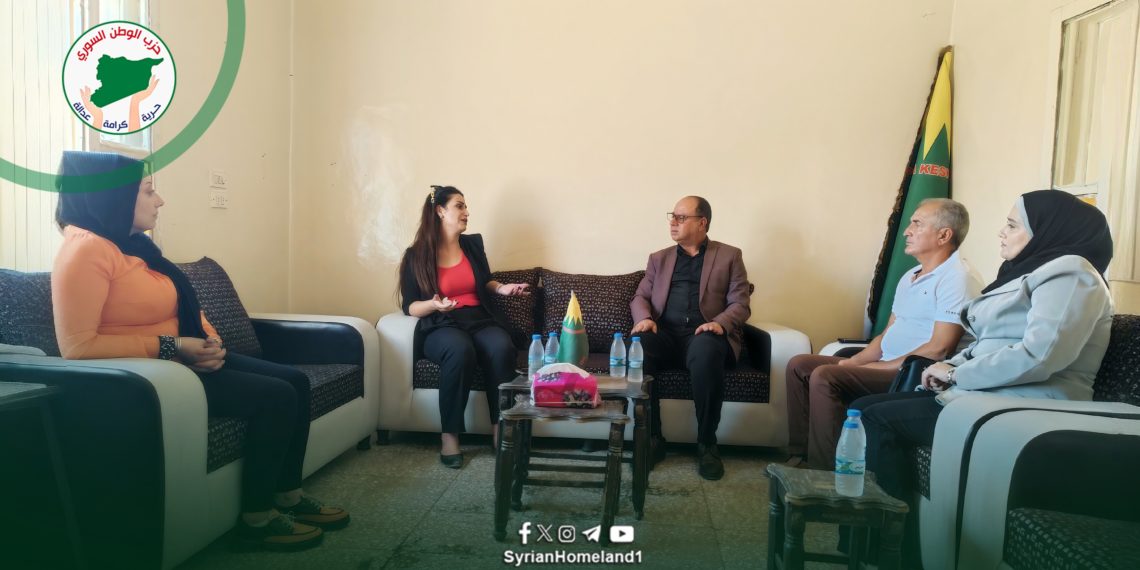 وفد من حزب الوطن السوري يزور مقر حزب الخضر الديمقراطي في الحسكة