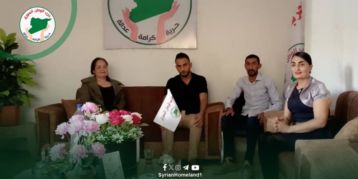 حزب الوطن السوري يستقبل مجلس الشباب العام لحزب سوريا المستقبل في الرقة