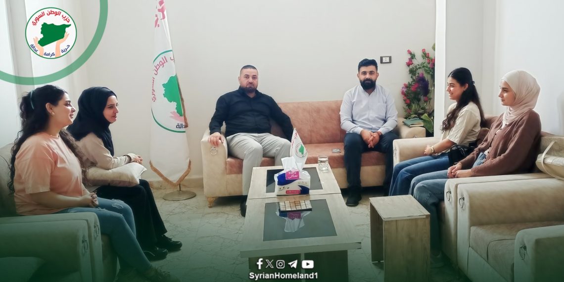 حزب الوطن السوري يستقبل وفداً من مجلس شباب سوريا الديمقراطية ويبحثون سبل تعزيز دور الشباب في المرحلة الراهنة