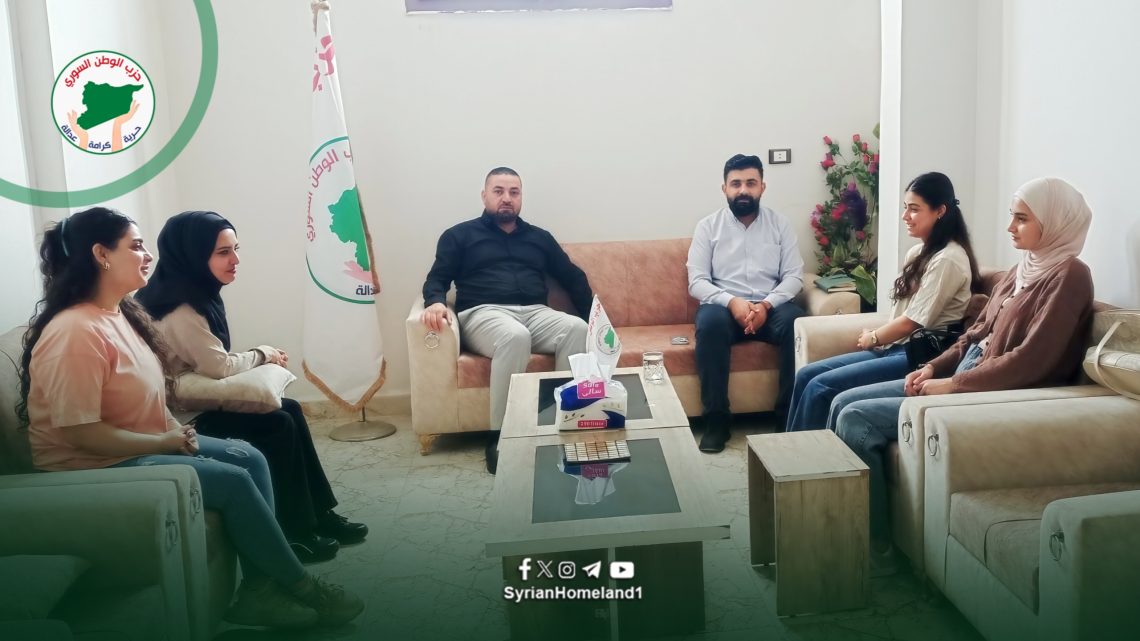 حزب الوطن السوري يستقبل وفداً من مجلس شباب سوريا الديمقراطية ويبحثون سبل تعزيز دور الشباب في المرحلة الراهنة