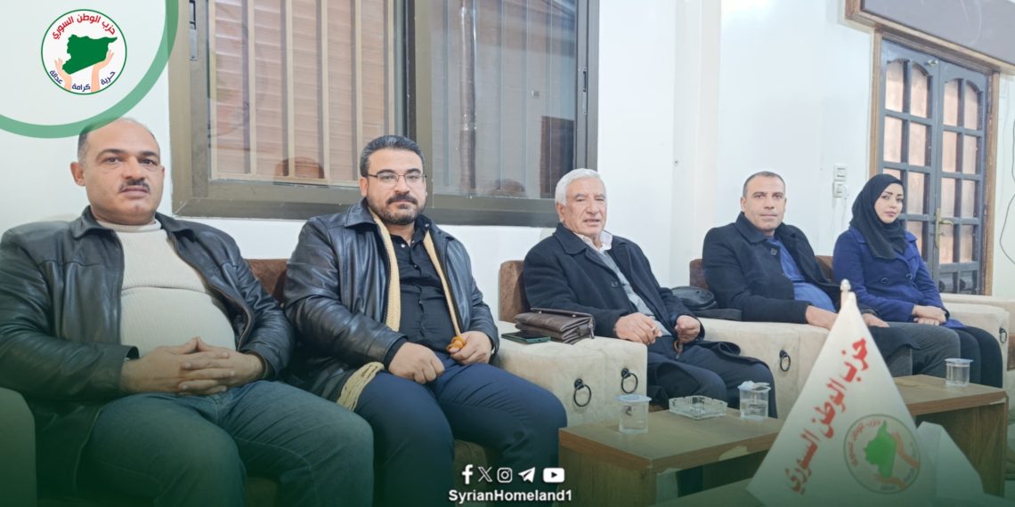 حزب الوطن السّوري يستقبل وفداً من حزب اليساري الكردي السّوري في مقرِّه الجديد بمدينة الحسكة