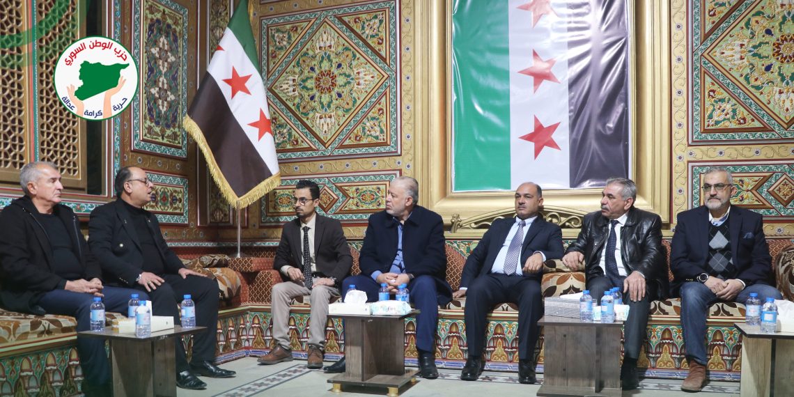 وفد من حزب الوطن السّوري يبارك للسّيّد نور الدين أحمد تسلّم مهامه محافظاً للحسكة