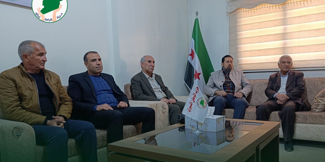 بمناسبة مرور ذّكرى تأسيسه الثّانية.. حزب الوطن السّوري يستقبل وفداً من حزب اليسار الكردي في سوريا