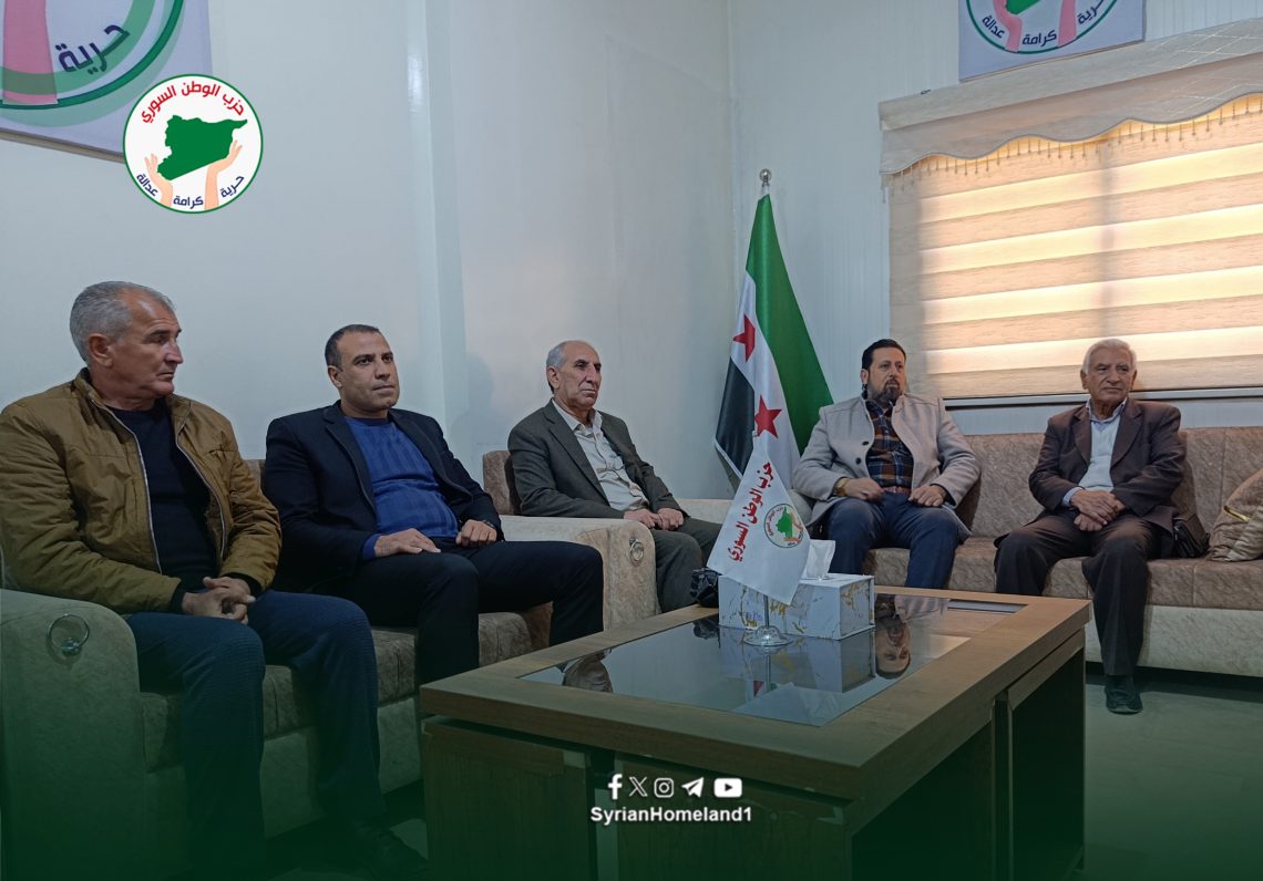 بمناسبة مرور ذّكرى تأسيسه الثّانية.. حزب الوطن السّوري يستقبل وفداً من حزب اليسار الكردي في سوريا