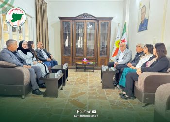 خلال زيارة لمقر حزب الاتّحاد السّرياني وفد من حزب الوطن السّوري يهنّئ الشّعب السّرياني بمناسبة حلول عيد الفصح المجيد