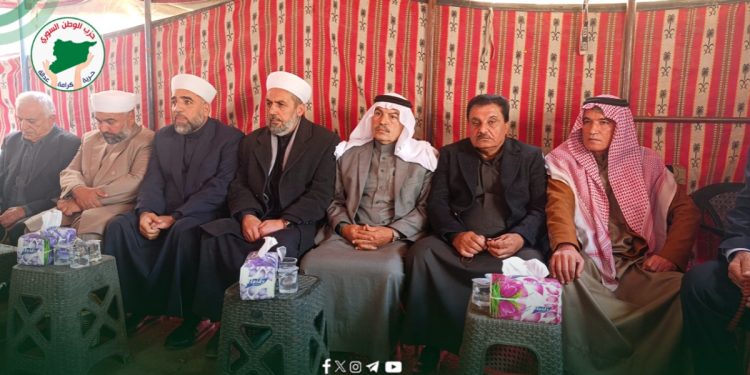 بمشاركة فاعلة من حزب الوطن السّوري.. إتمام صلح عشائري بين عشيرة البو غالب – قبيلة الشّرابيين وعشيرة الأومرية من العشائر الكردية بمحافظة الحسكة