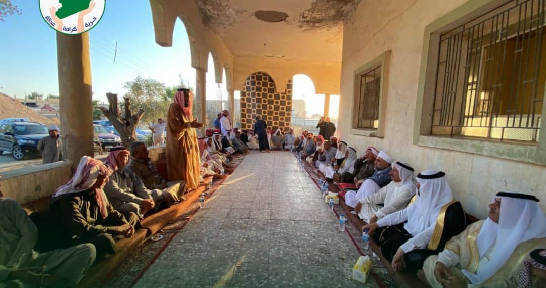 صلح عشائري بين قبيلتي الشرابيين والمشاهدة بديوان رئيس مكتب شؤون العشائر في حزب الوطن السوري